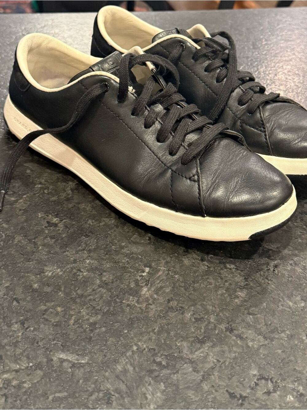 Cole Haan Grand CrossCourt Black Leather Sneakers Fall Streetwear SZ 9.5